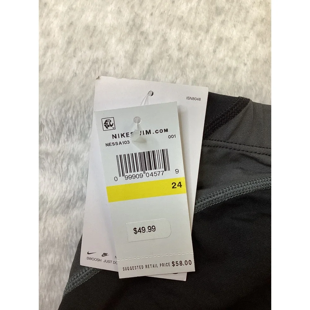 Nike Boys HydraStrong Jammer Swim Shorts‎ Black Grey NESSA103 Size 24